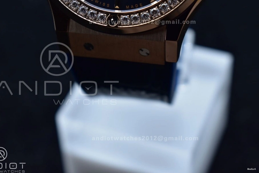 Strap SS Blue Gummy Dial on 1:1 45mm Bezel Classic Edition Diamond Best Fusion with A2892 HBF Blue 0328